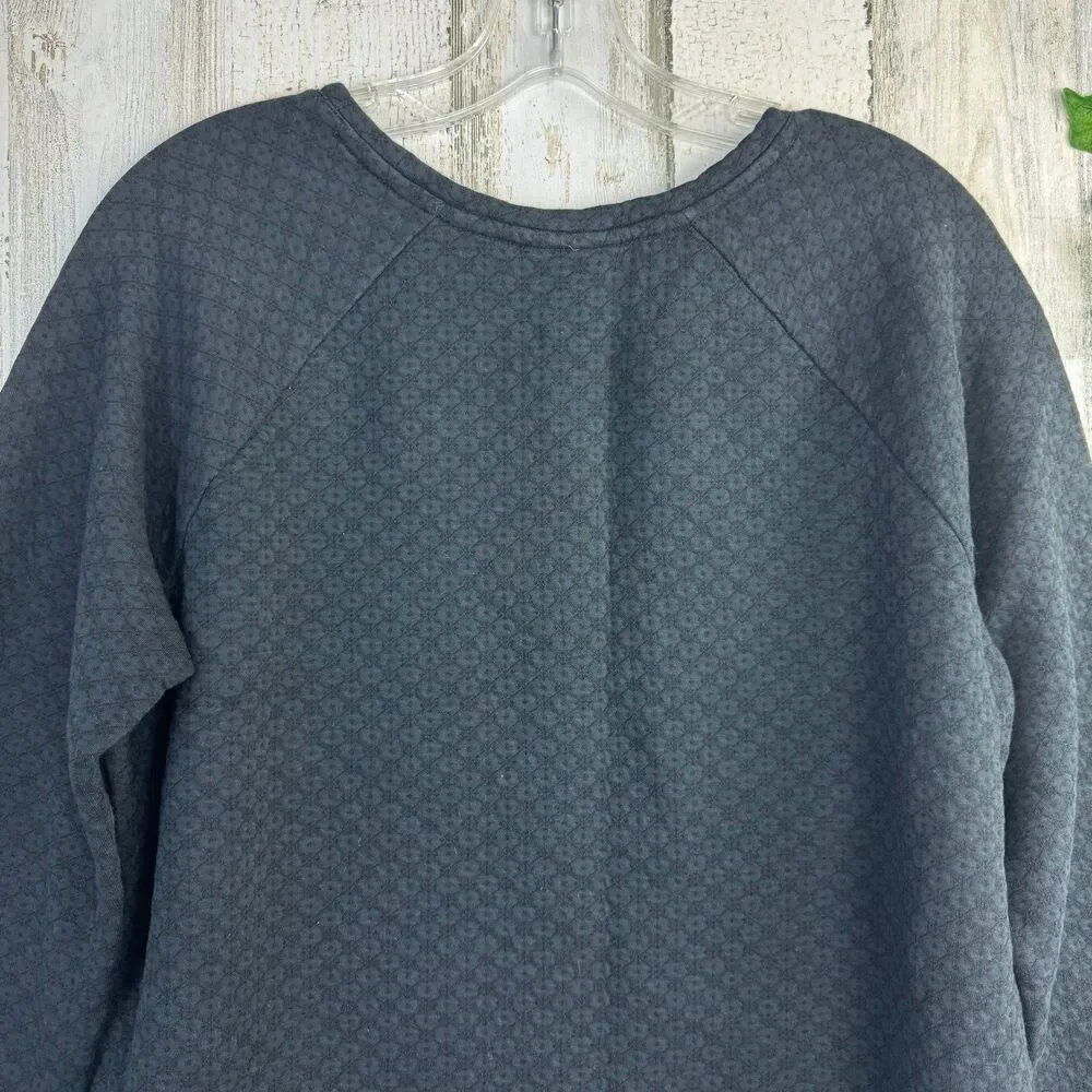 J. Jill quilted pull over sweatshirt size L